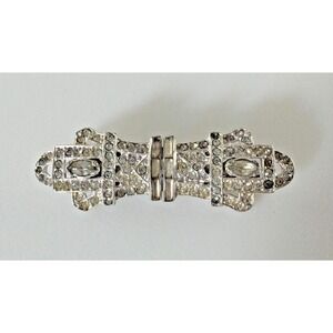 Trifari Art Deco Rhinestone Duette Brooch Clip Mate 1930's Pat 2050804